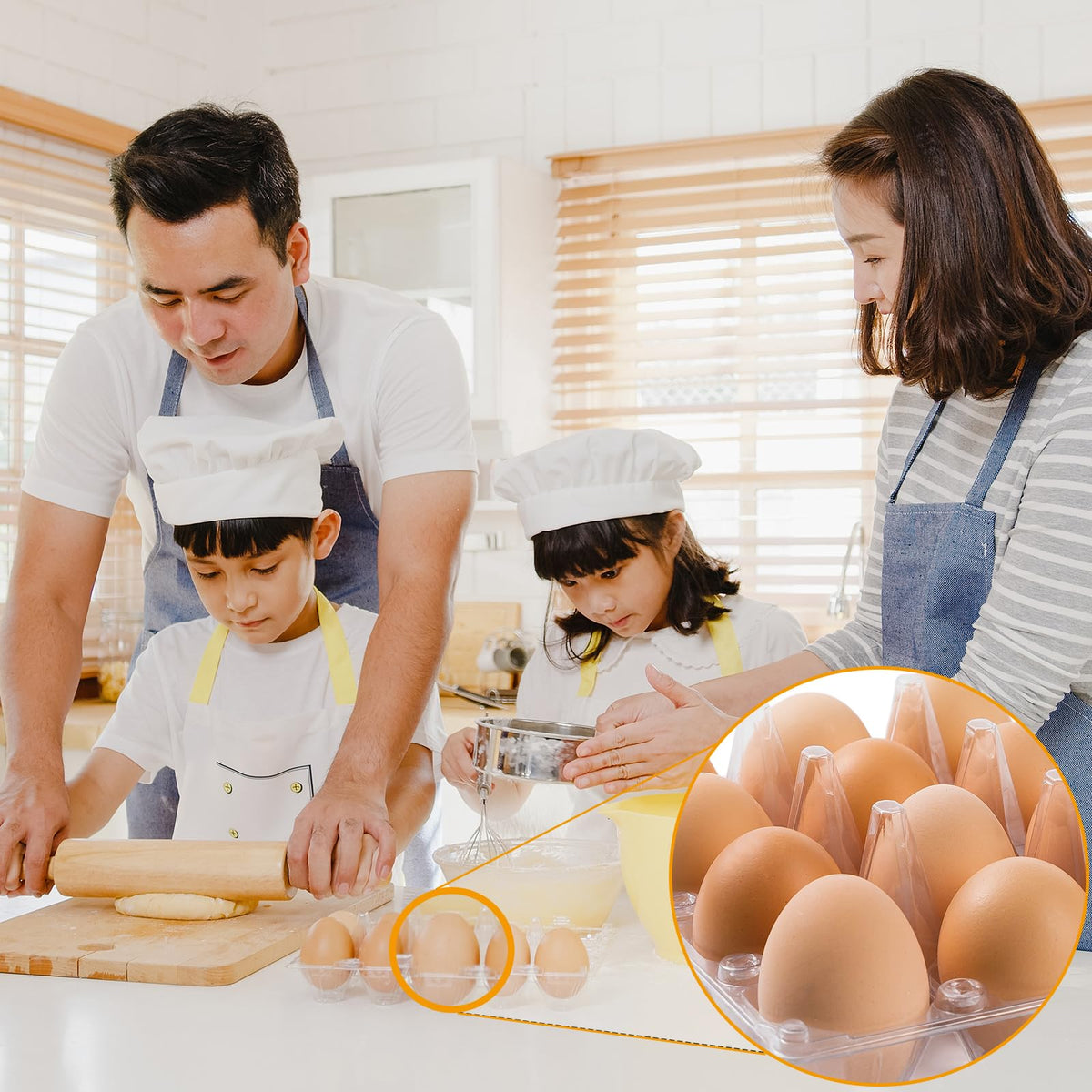 ALISWAT kitchen-friendly egg organizer improves daily egg management and freshness checks.