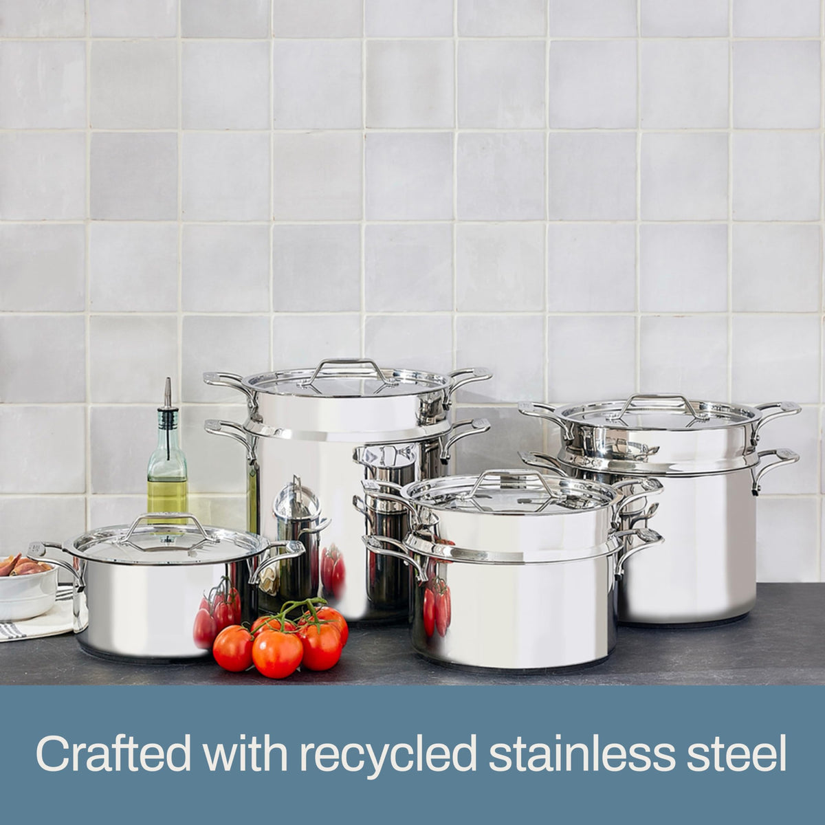 All-Clad 8-qt multipot open-views reveal wide capacity for steaming