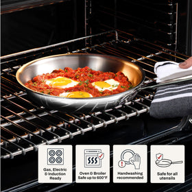 All-Clad D3 10in fry pan oven-safe design for versatile cooking