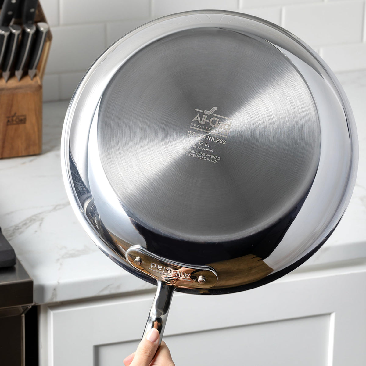 All-Clad D3 1-qt induction-compatible pan works on all cooktops.
