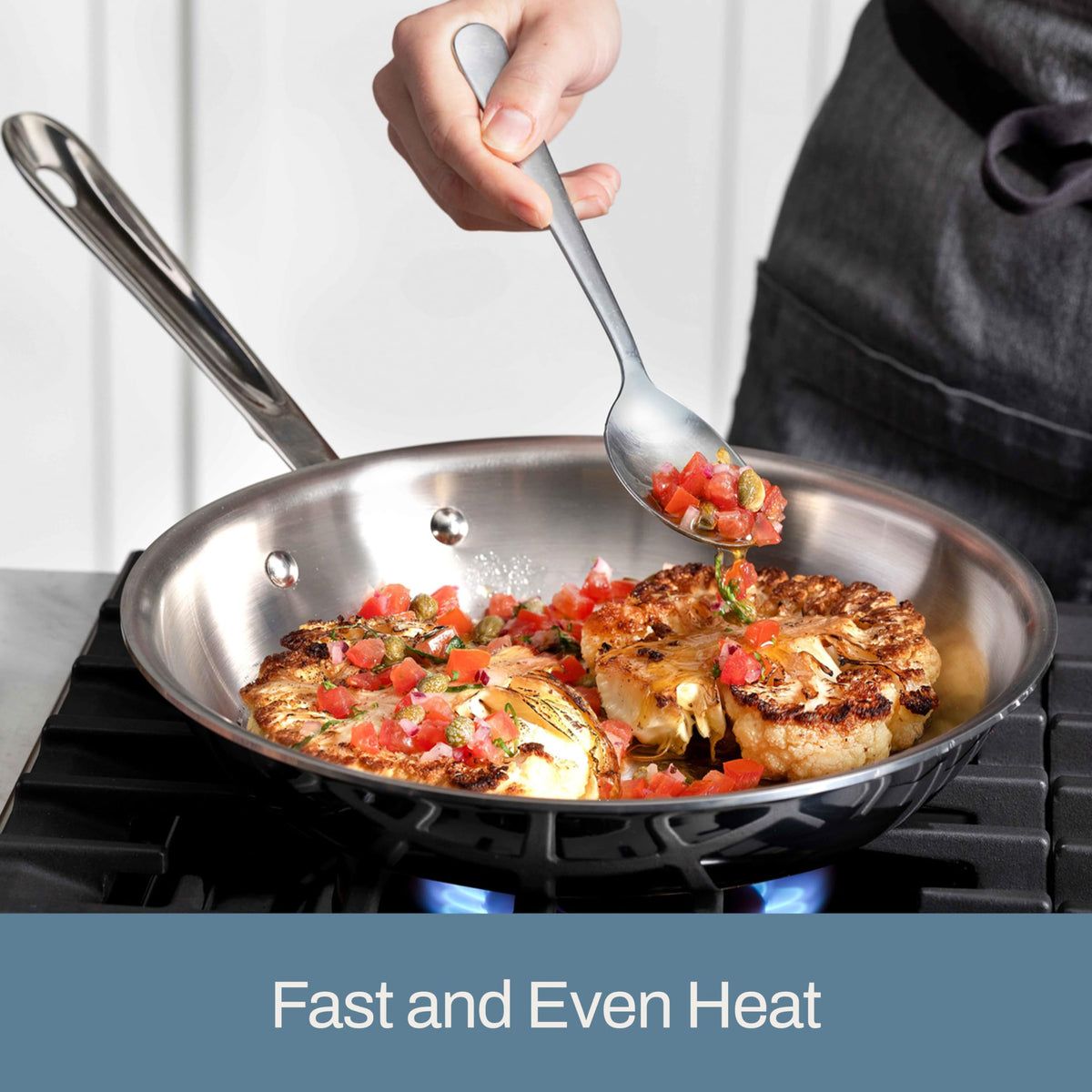 All-Clad D3 stainless 3-quart saucepan with lid for precise temperature control