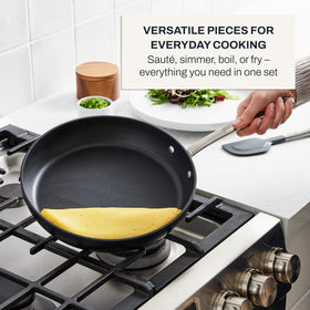 Induction-compatible HA1 base ensures even heating across the pan.