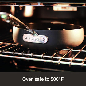 All-Clad HA1 roaster V-shaped rack promotes even browning.