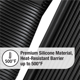 All-Clad silicone grip set ribbed texture close-up for non-slip control