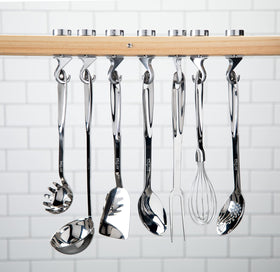 All-Clad whisk with ergonomic handle designed for comfortable, extended use