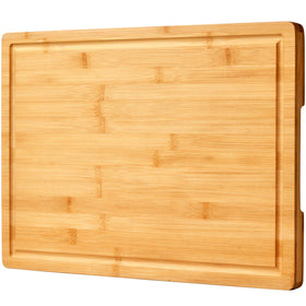 Allsum bamboo cutting board 24x18 large surface for efficient meal prep.