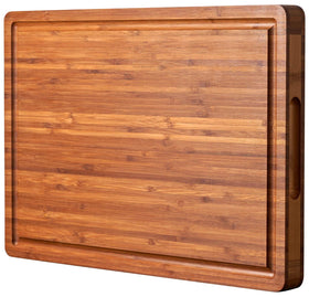 Allsum large wood cutting board 1 inch thick top view for durable kitchen prep.