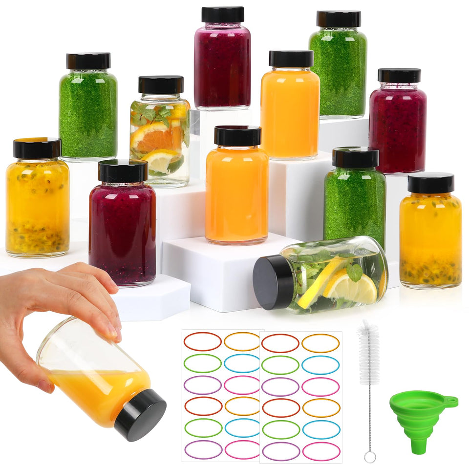 Alotpower 4oz ginger shot bottle with glass body for portable wellness