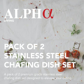 ALPHA LIVING 70012-gray chafing dish frame supports sturdy setup for hot meals.