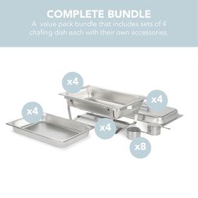 ALPHA LIVING chafing dish alcohol stove holder for safe, steady heat during catering