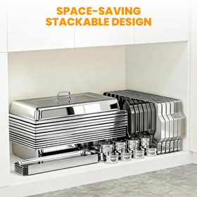 ALSO GO mirror-polish finish adds elegant buffet presentation.