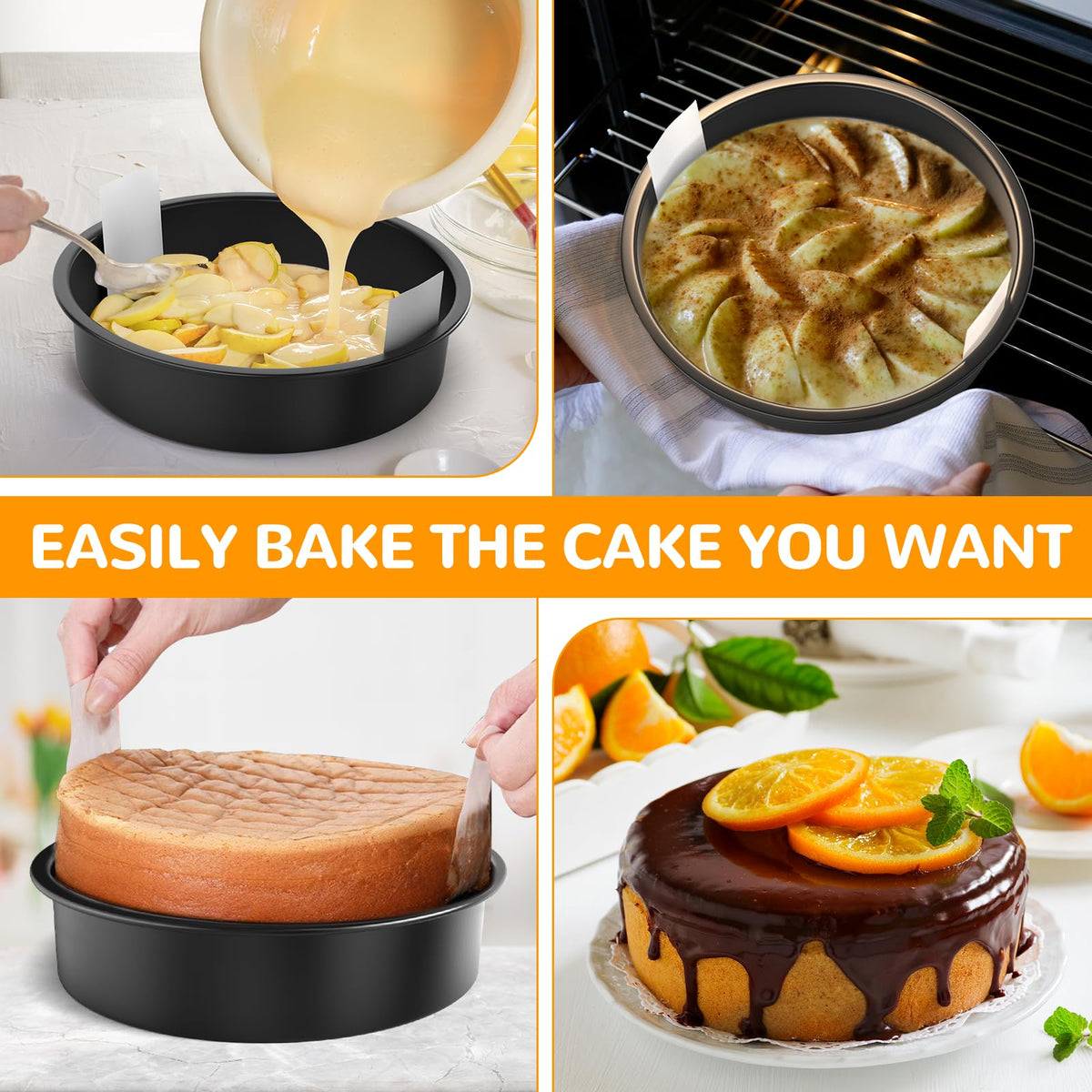AltarreT dishwasher-safe cake pan for convenient cleaning after baking.