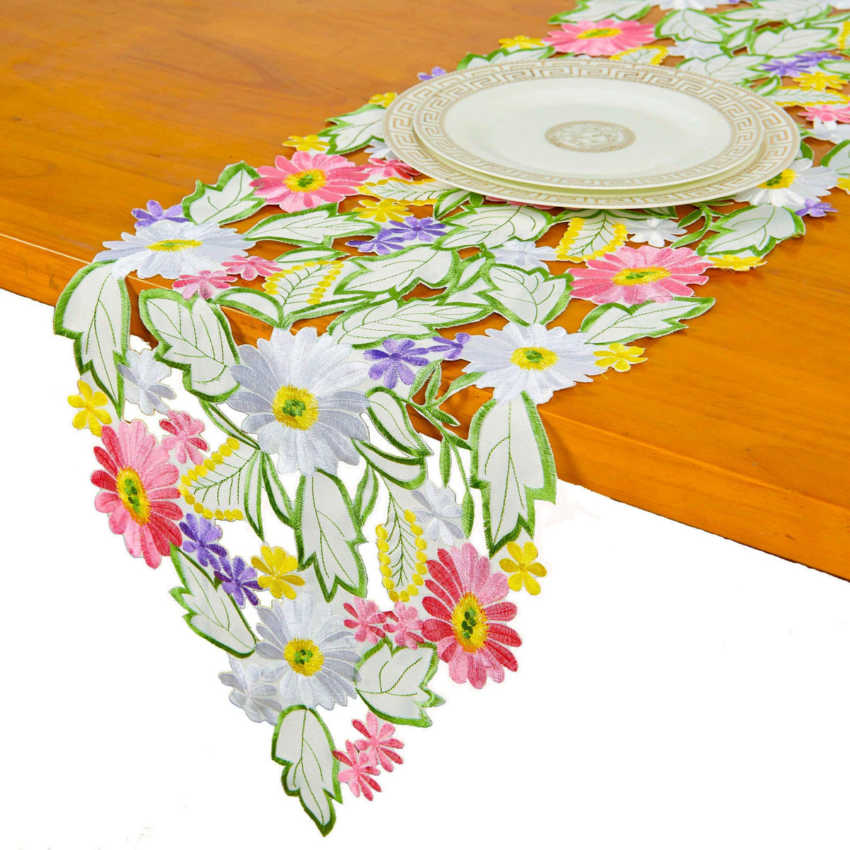 AMARED 13x69 inch runner enhances any dining or dressing table setup.