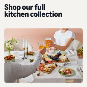 Amazon Basics clear pint glasses offer stability for everyday use.