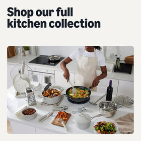 Amazon Basics 12.6-inch wok supports versatile recipes from veggies to noodles.
