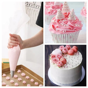 Ambestar clear plastic bags for versatile cake and pastry detailing