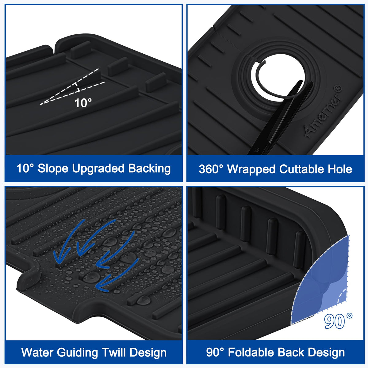 Amerner easy-clean silicone material highlighted for quick maintenance