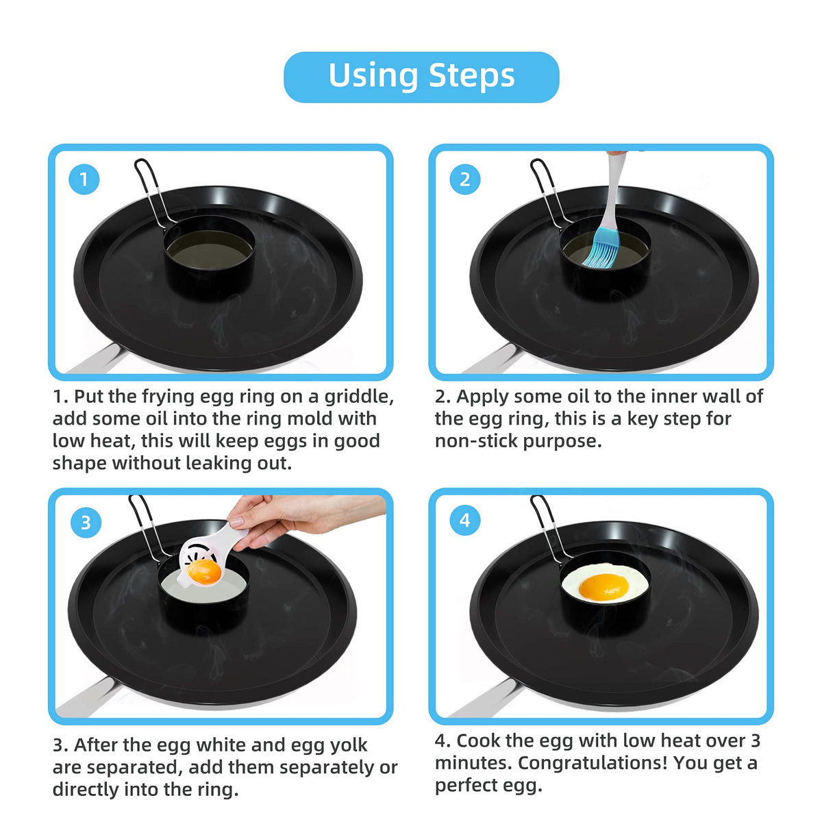 Ameupin egg rings help assemble Egg McMuffin–style breakfast sandwiches.