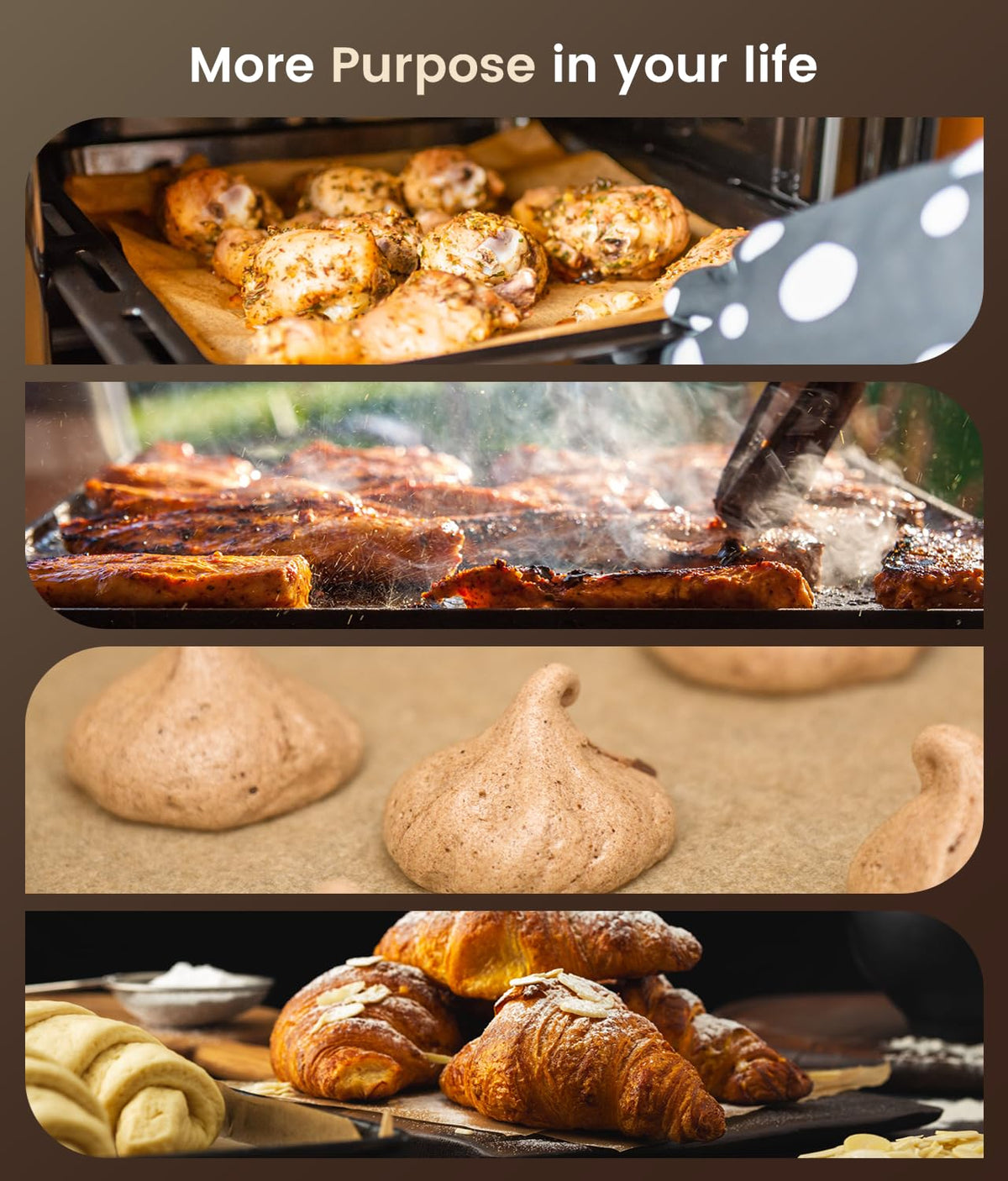AMFOCUS easy-cleanup parchment liner reduces scrubbing after baking