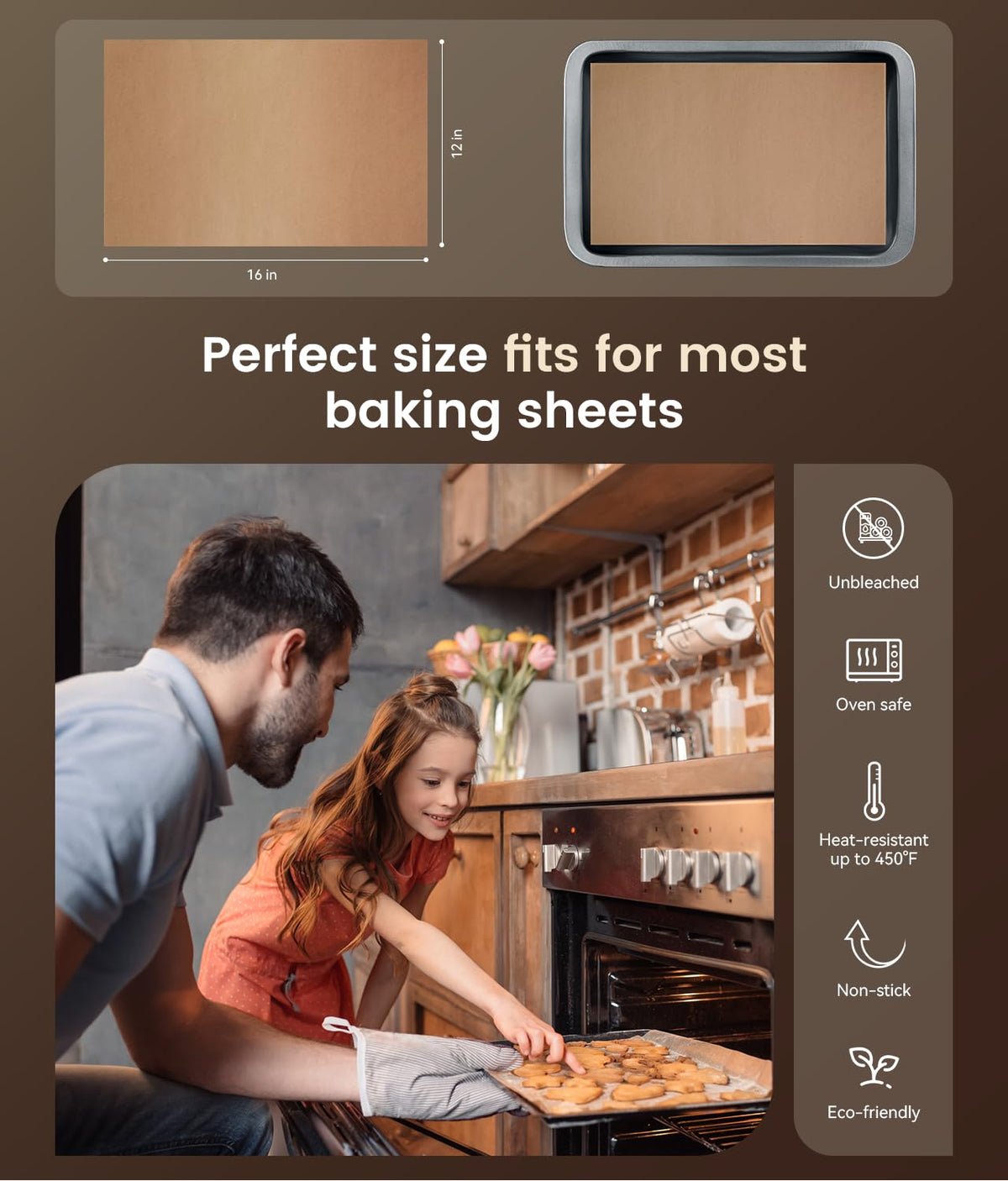 AMFOCUS oil-resistant waterproof parchment supports even browning and leak protection.
