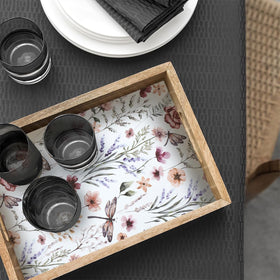 Amiitay Floral Shelf Liner keeps contents secure while drawers open.