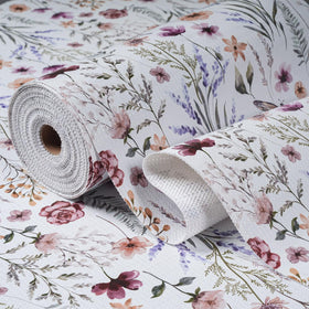 Amiitay Floral Shelf Liner pattern closeup shows decorative design and non-slip texture.