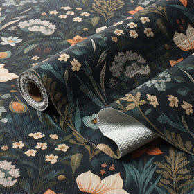 Amiitay vintage floral shelf liner with non-slip top for secure storage