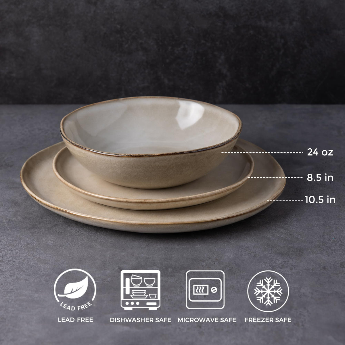 AmorArc ceramic appetizer plates showcasing vibrant glaze for stylish salads and bites.