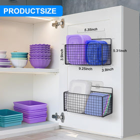 AMZABBY lid organizer large in-cabinet view shows compact storage.