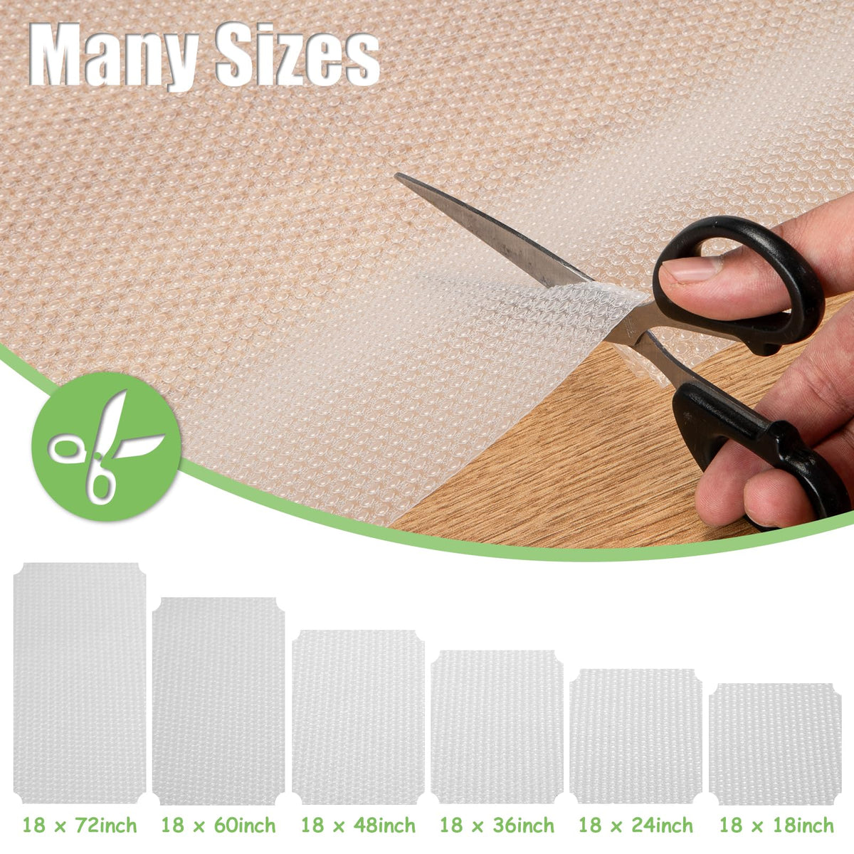 AMZABBY non-slip liner for glass shelves keeps items steady