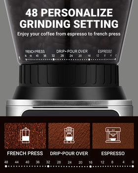 AMZCHEF 50mm espresso portafilter compatibility for café-style shots.