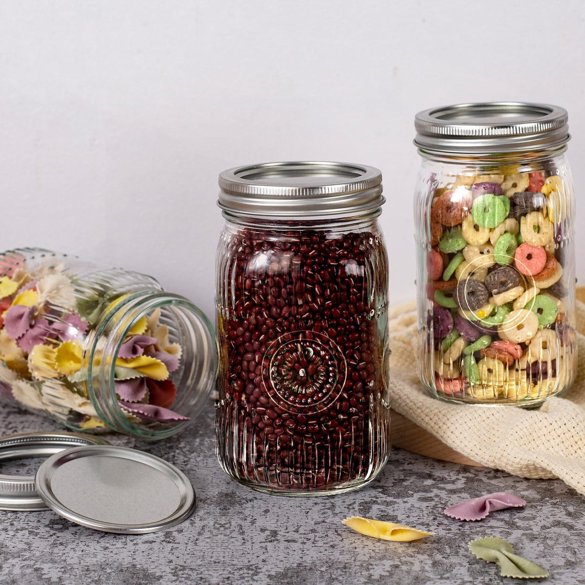 Amzcku 32oz jars ideal for candies, spices, and tea.