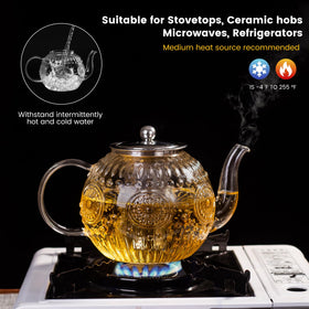 Amzcku large-capacity teapot ready for family tea time.