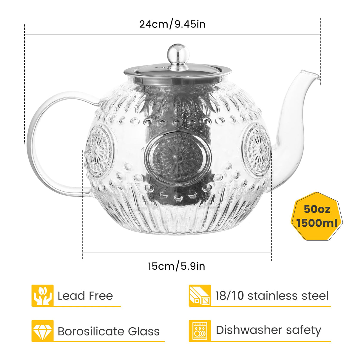 Amzcku vintage sunflower pattern adds elegant kitchen charm.