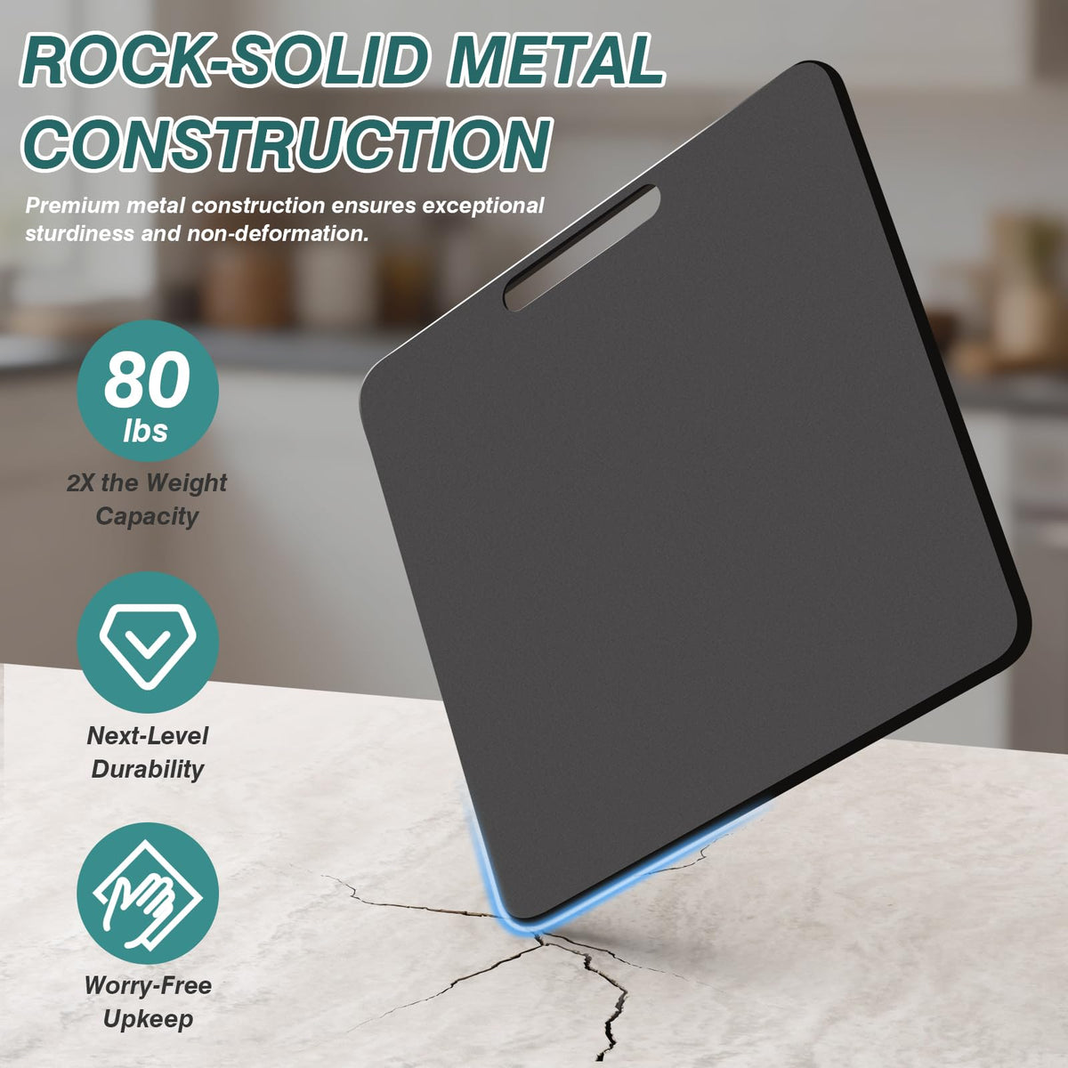 ANBOXIT metal appliance slider under-cabinet use enables quiet retrieval