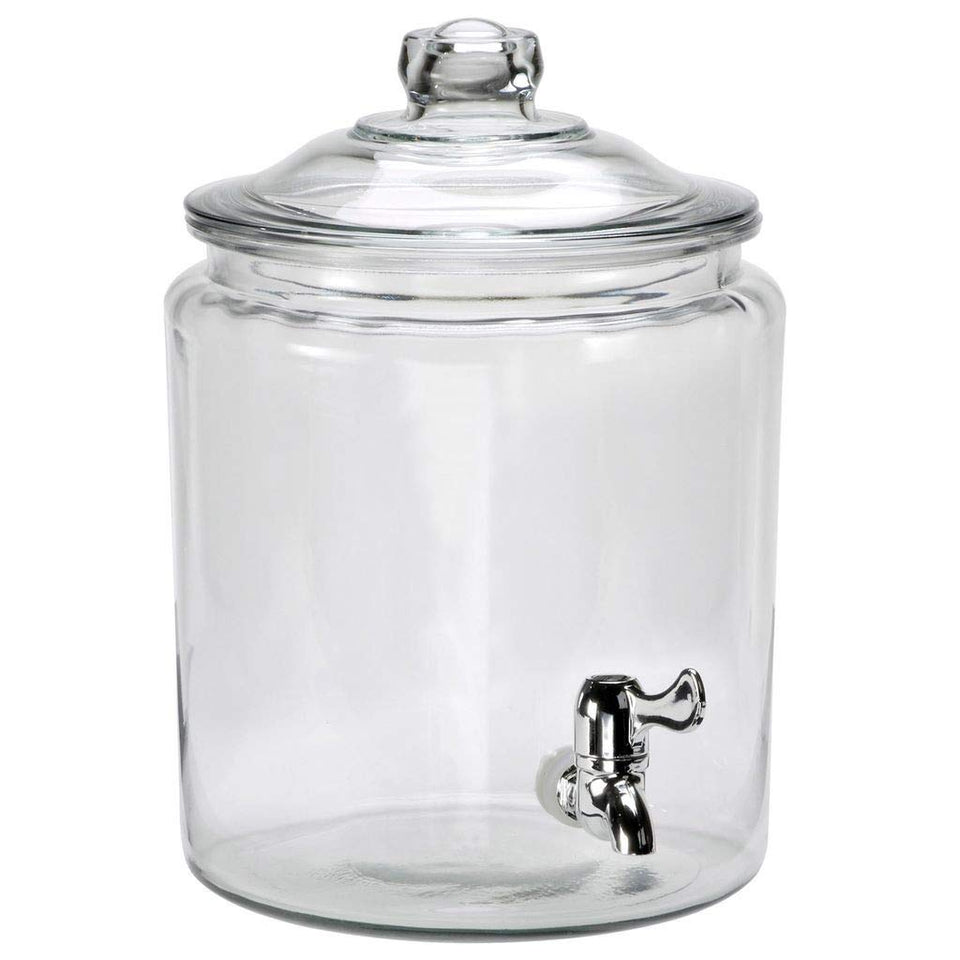Anchor Hocking Heritage Hill 2-gallon dispenser with spigot for easy serving.