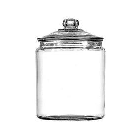 Anchor Hocking Heritage Hill jar with wide mouth for easy filling and access.