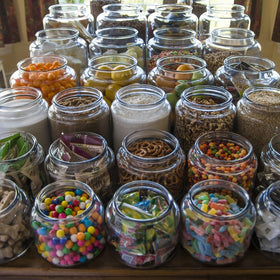 Anchor Hocking Montana jar on kitchen counter showcases dry goods in style