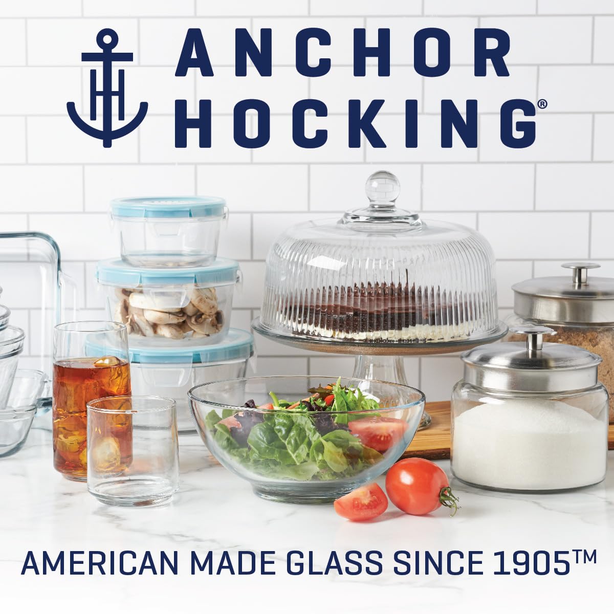 Anchor Hocking SnugFit lids close securely, preserving flavors in fridge and freezer