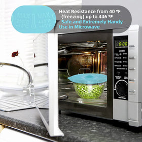Andyken 10-inch silicone lid covers large bowls and cookware easily.