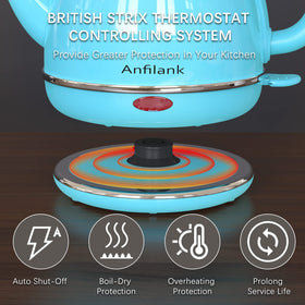Anfilank automatic shutoff provides safe, hands-free boiling.