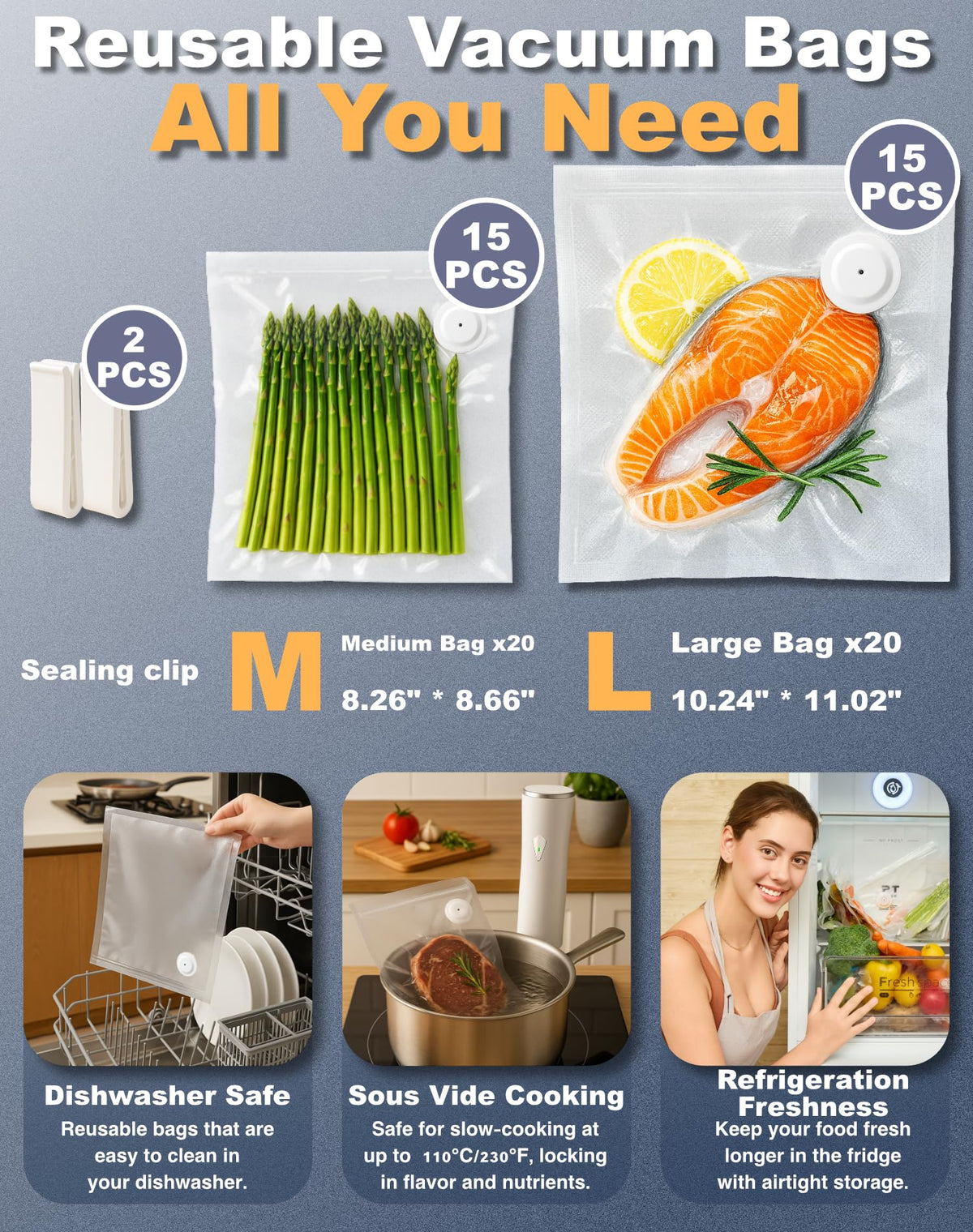 ANGDAOBIA sealer used for sous vide meal prep and marinating