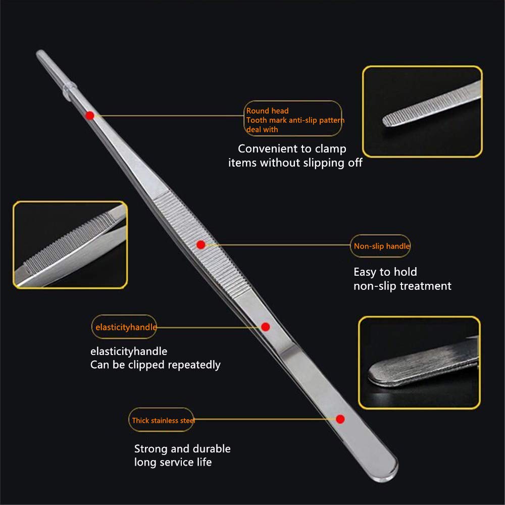 Aniso dishwasher-safe stainless steel tweezers shown cleaning after use