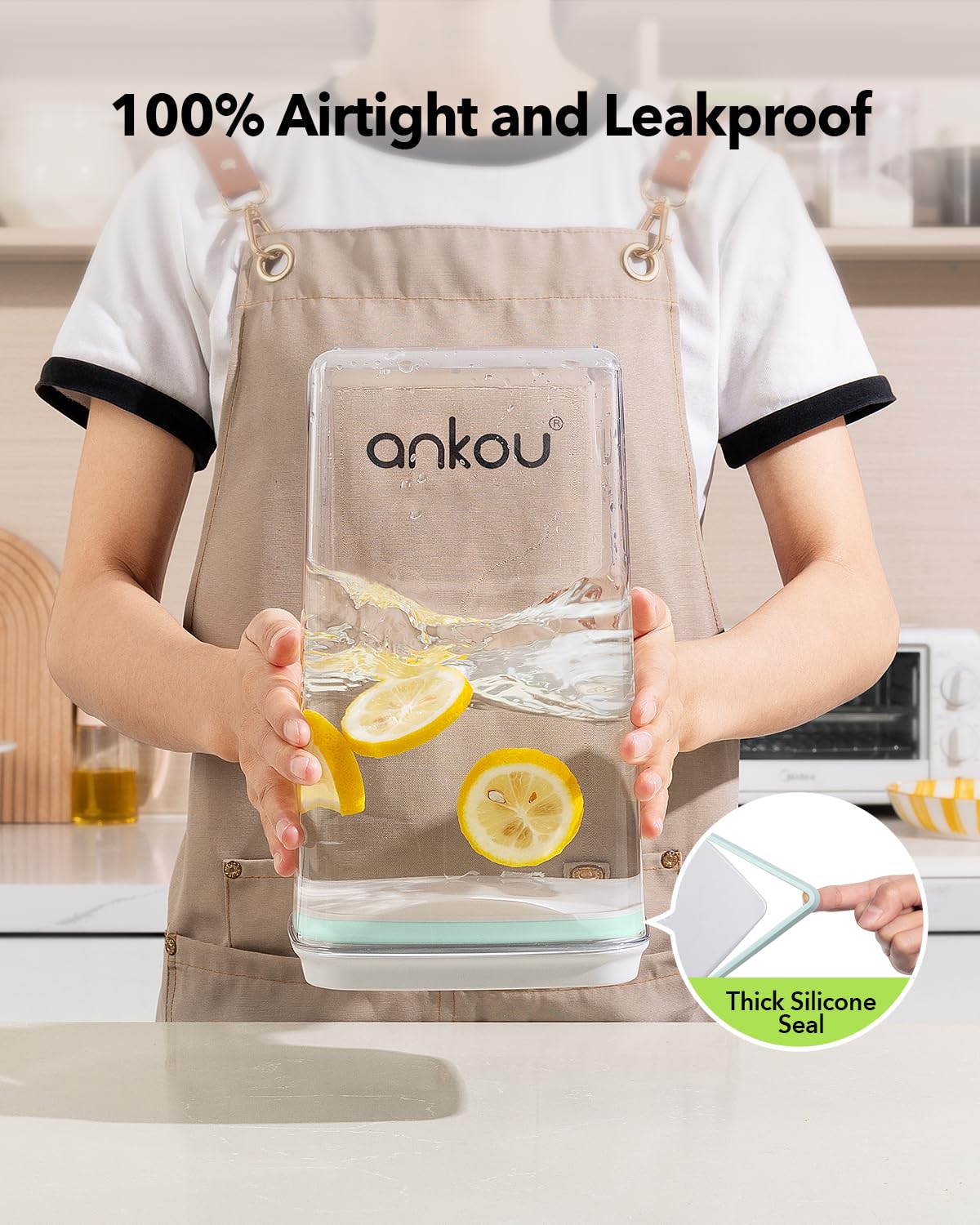 Ankou BPA-free PET plastic container is safe for everyday food storage.