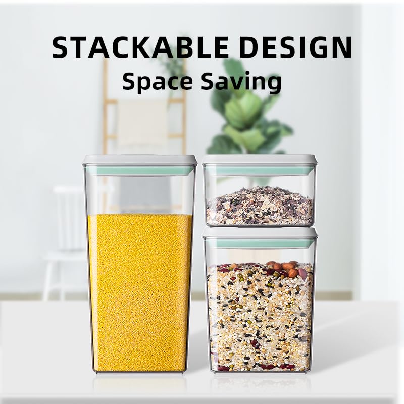 Ankou clear view containers let you monitor cereal, flour, and sugar at a glance.