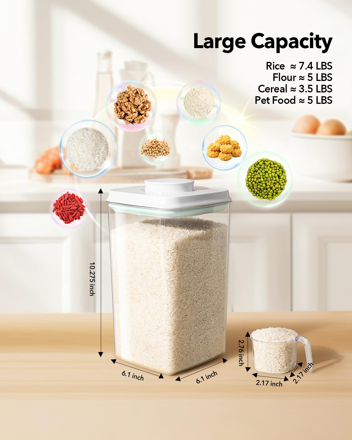 Ankou flat lid stackable design keeps lids secure and containers neatly aligned.