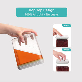 Ankou Pop stackable design helps maximize pantry space.