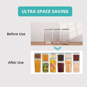 Ankou stackable design keeps your pantry tidy and containers secure when stacked.