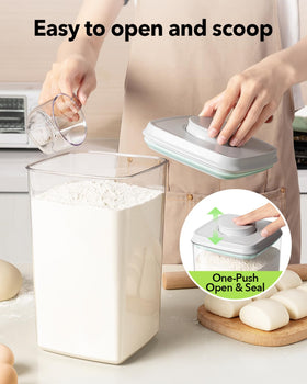 Ankou stackable pantry storage in a square design