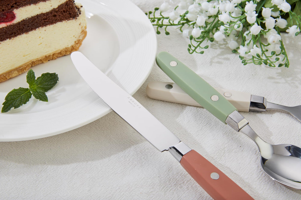 Annova 18/0 stainless steel construction promises durability and a comfortable grip.